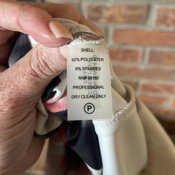 Calvin Klein Floral Print Fitted Sleeveless Dress - Picture 7 of 8